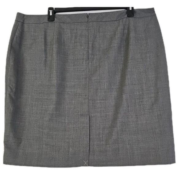 Lands' End Outfitters ~ LWoman Plus Size 22W~ Gray Wool A-Line Pensil Skirt NWOT - Picture 12 of 12